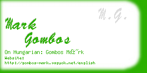 mark gombos business card